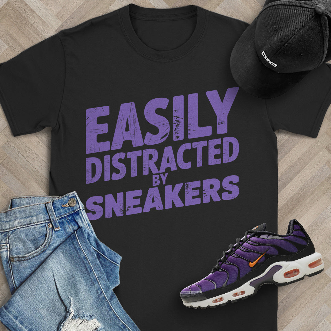 Easily Distracted by Sneakers Block T-Shirt