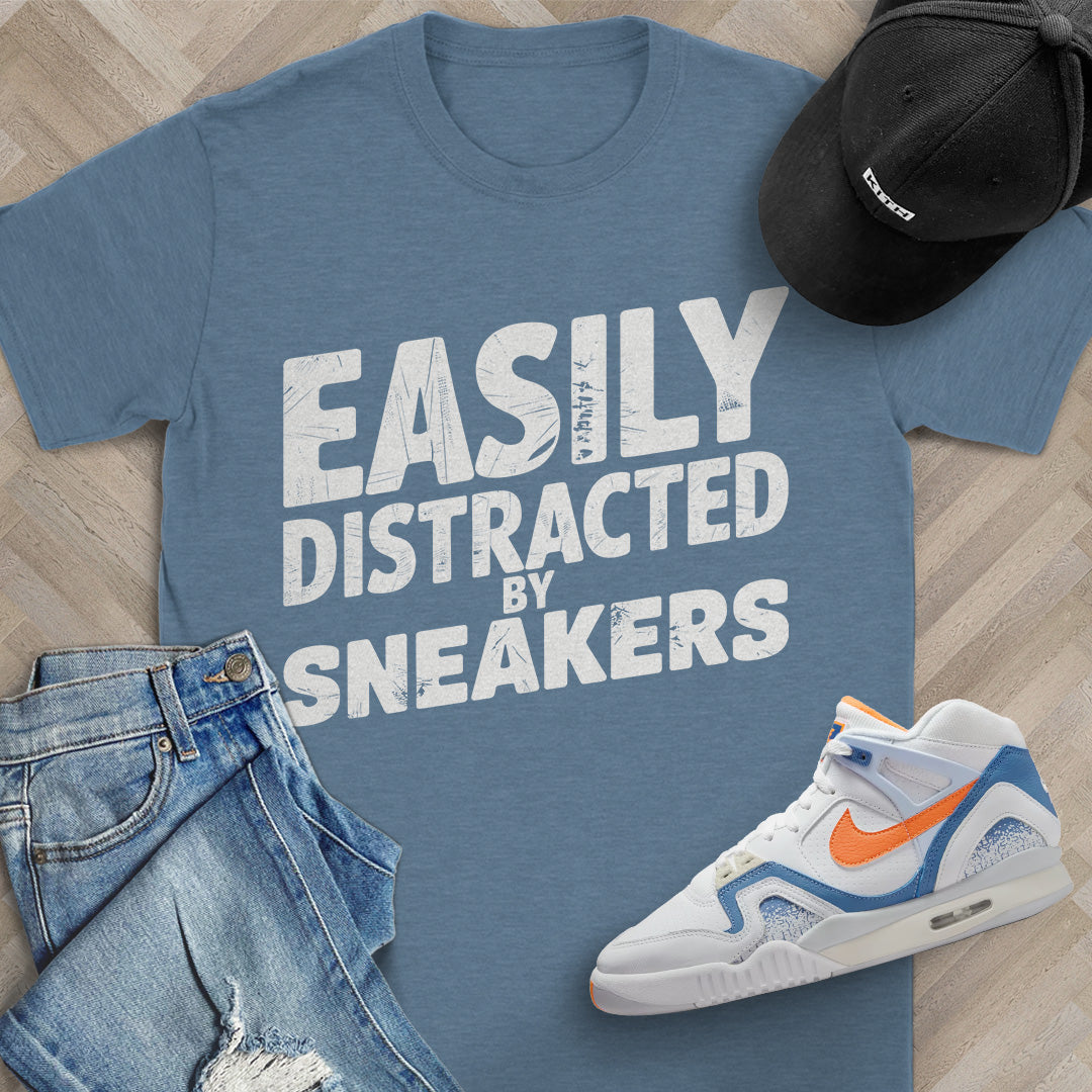Easily Distracted by Sneakers Block T-Shirt