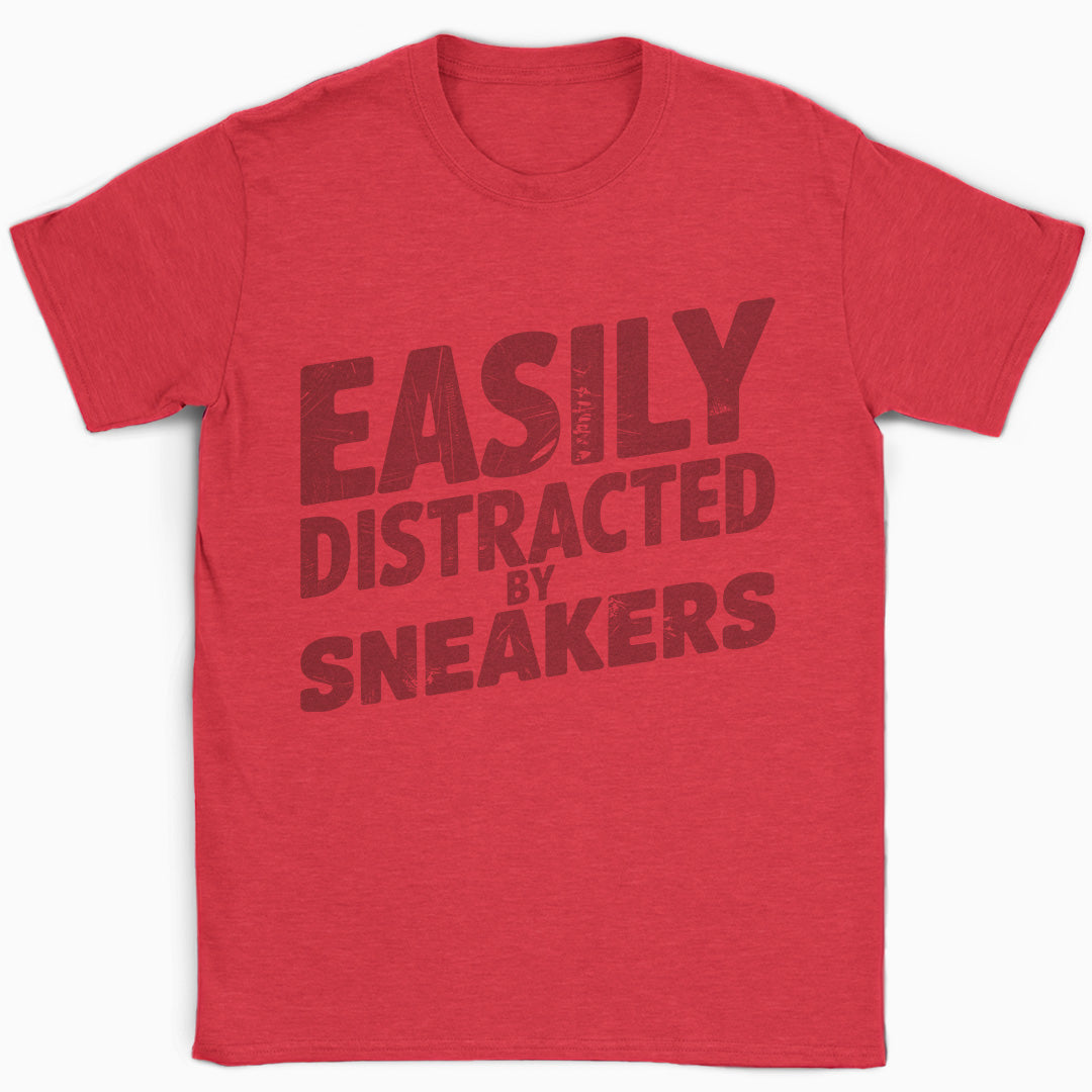 Easily Distracted by Sneakers Block T-Shirt