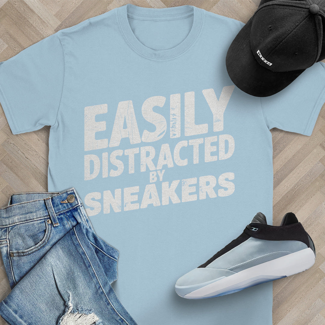 Easily Distracted by Sneakers Block T-Shirt