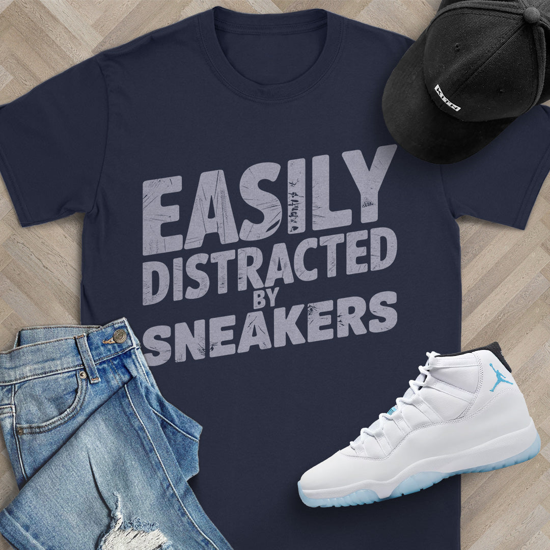Easily Distracted by Sneakers Block T-Shirt