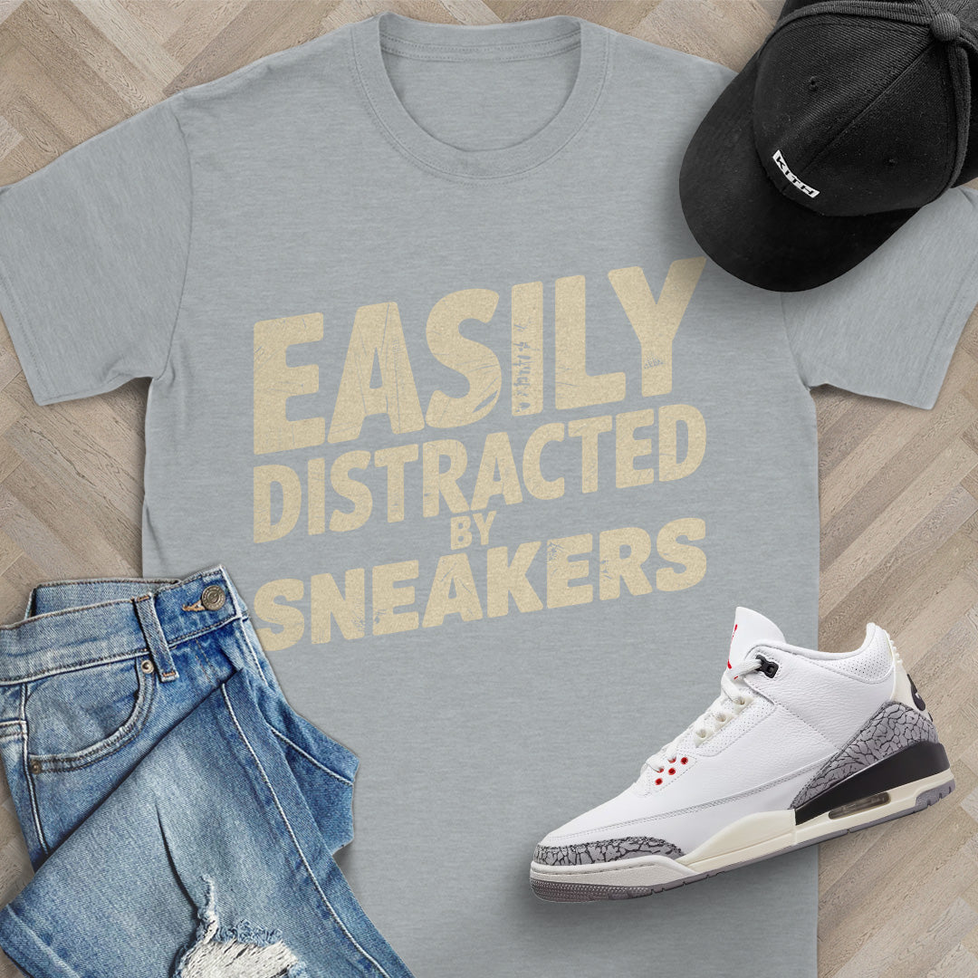 Easily Distracted by Sneakers Block T-Shirt