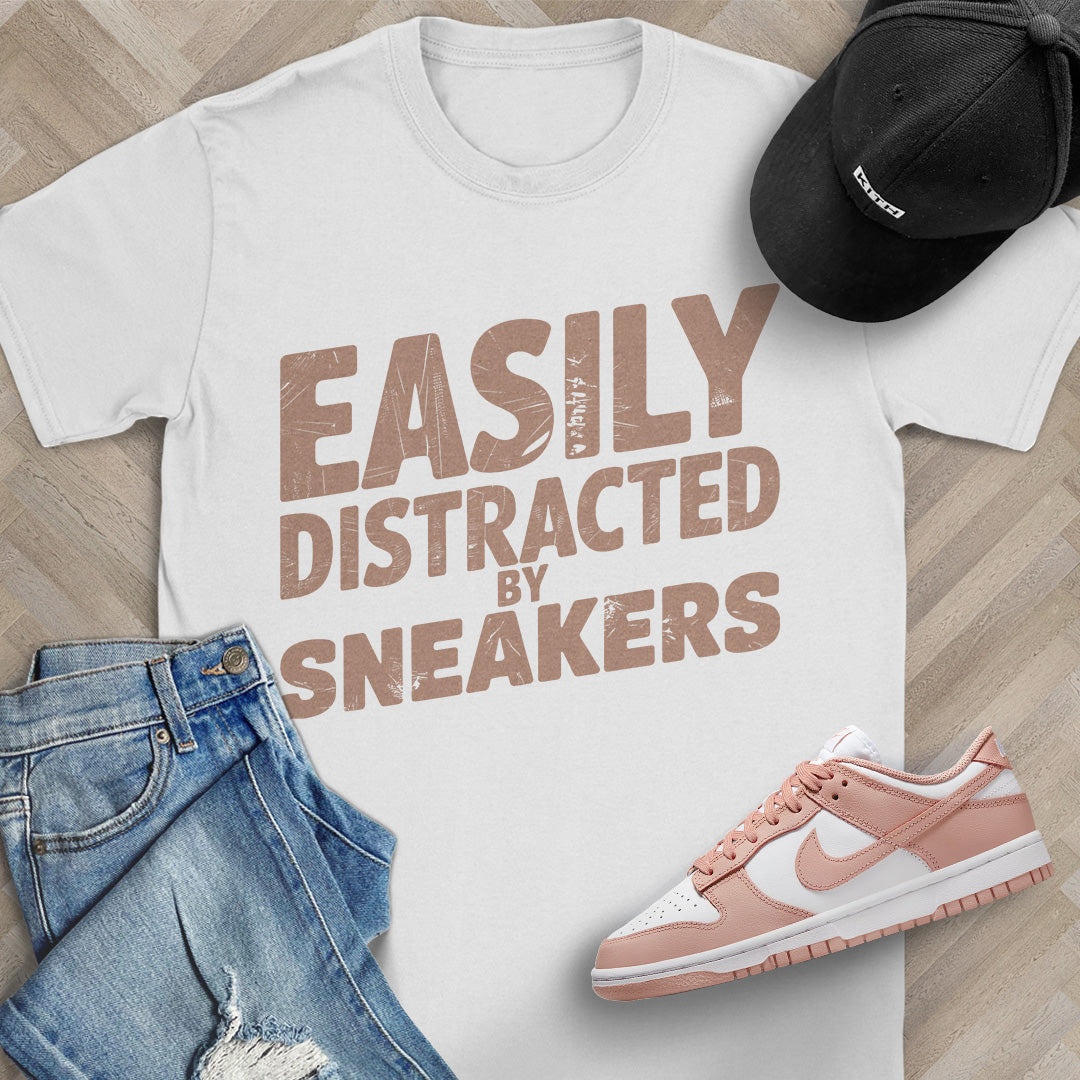 Easily Distracted by Sneakers Block T-Shirt