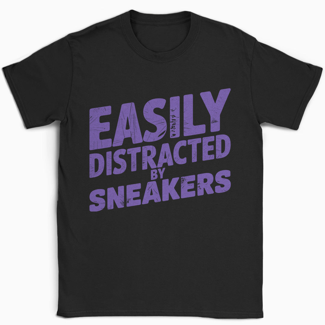 Easily Distracted by Sneakers Block T-Shirt