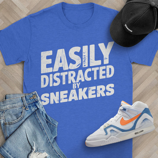 Easily Distracted by Sneakers Block T-Shirt