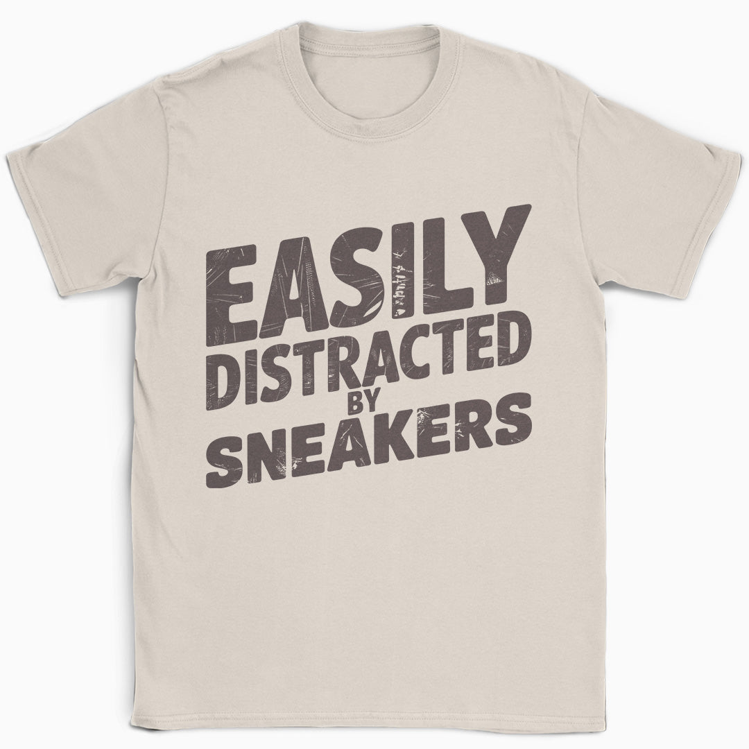 Easily Distracted by Sneakers Block T-Shirt