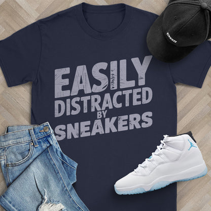 Easily Distracted by Sneakers Block T-Shirt