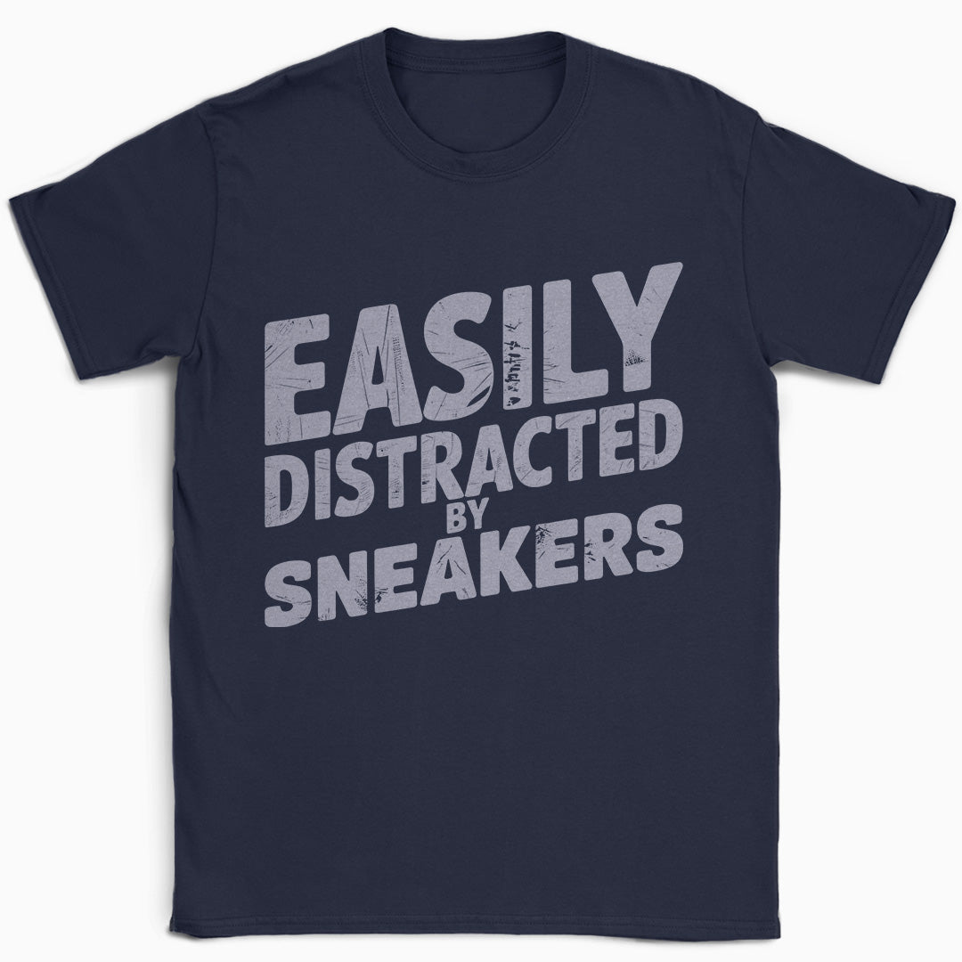 Easily Distracted by Sneakers Block T-Shirt