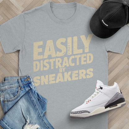 Easily Distracted by Sneakers Block T-Shirt