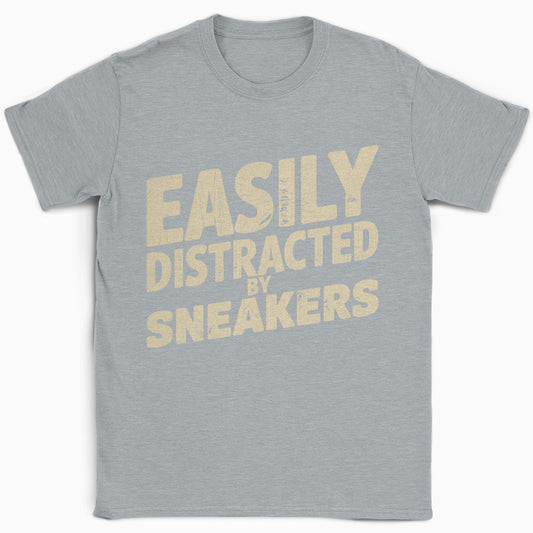 Easily Distracted by Sneakers Block T-Shirt