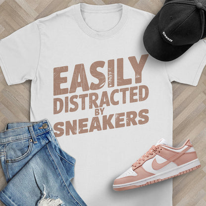 Easily Distracted by Sneakers Block T-Shirt